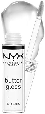 NYX PROFESSIONAL MAKEUP Butter Gloss, Non-Sticky Lip Gloss - Sugar Glass (Clear) | Amazon (US)