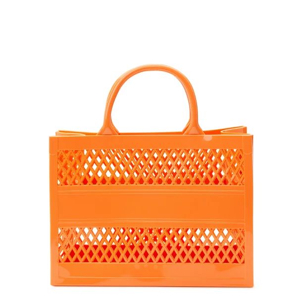No Boundaries Women's Jelly Mini Tote Handbag Orange - Walmart.com | Walmart (US)