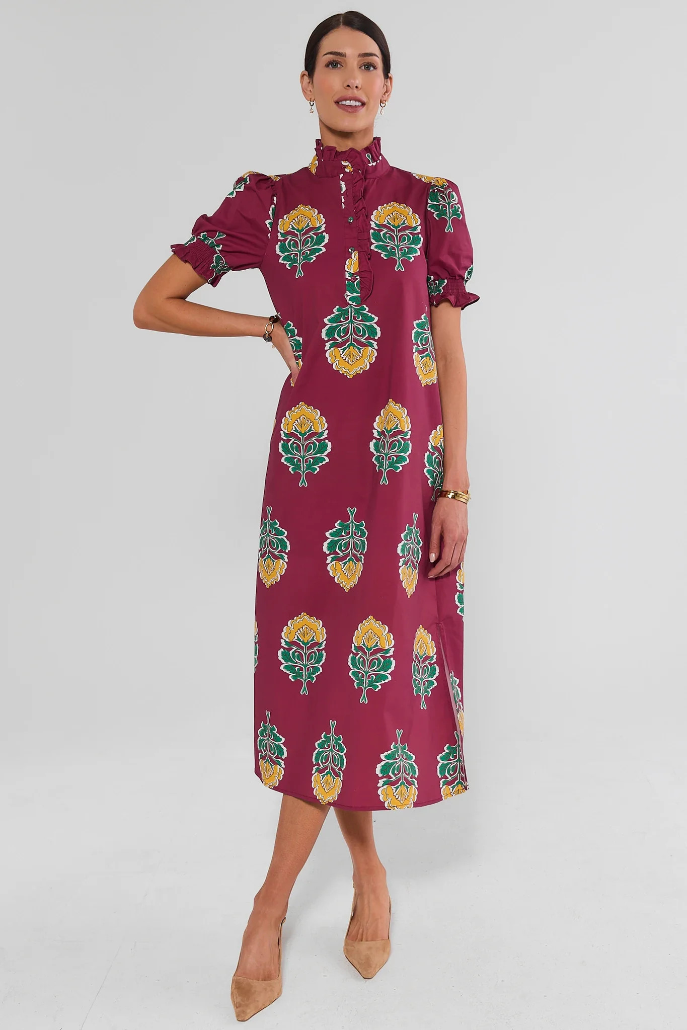Red Floral Print Maxi Dress | Avara