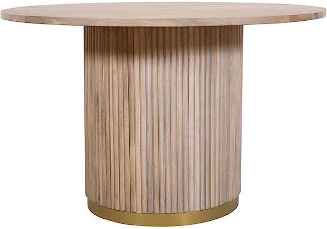 Meridian Furniture Oakhill Collection Modern | Contemporary White Oak Finish Dining Table, 48" W ... | Amazon (US)