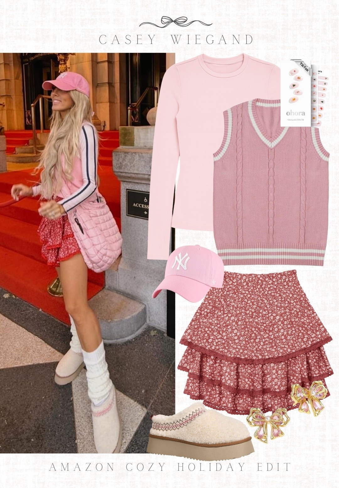 Sweet + girly holiday outfit 💕🍒

Layers, pinks, cozy textures… this look has my whole heart. Cute for travel days, holiday outings, or just feeling festive running around town. 🎀



#AmazonFashion #CozyHolidayEdit #GirlyStyle #HolidayOutfits #CaseyWiegandStyle #WinterLooks

#LTKSeasonal #LTKHoliday #LTKFindsUnder50