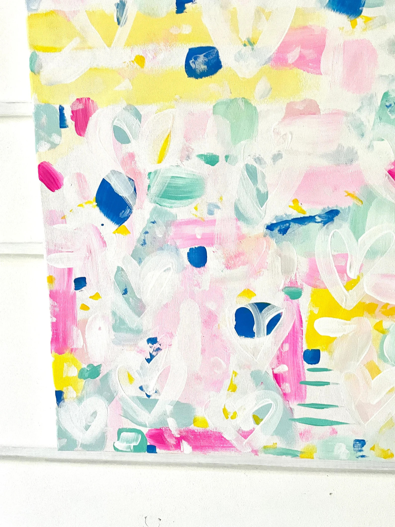 Late Night Graffiti Hearts Modern Abstract Canvas Painting Best Friend Gift Preppy Wall Art Event... | Etsy (US)