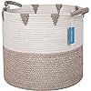 Swish Cotton Rope Storage Baskets by Swishweavers - (Brown Triangle) Large Woven Basket for Laund... | Amazon (US)