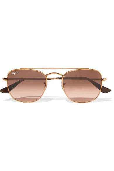 Aviator-style gold-tone sunglasses | NET-A-PORTER (UK & EU)