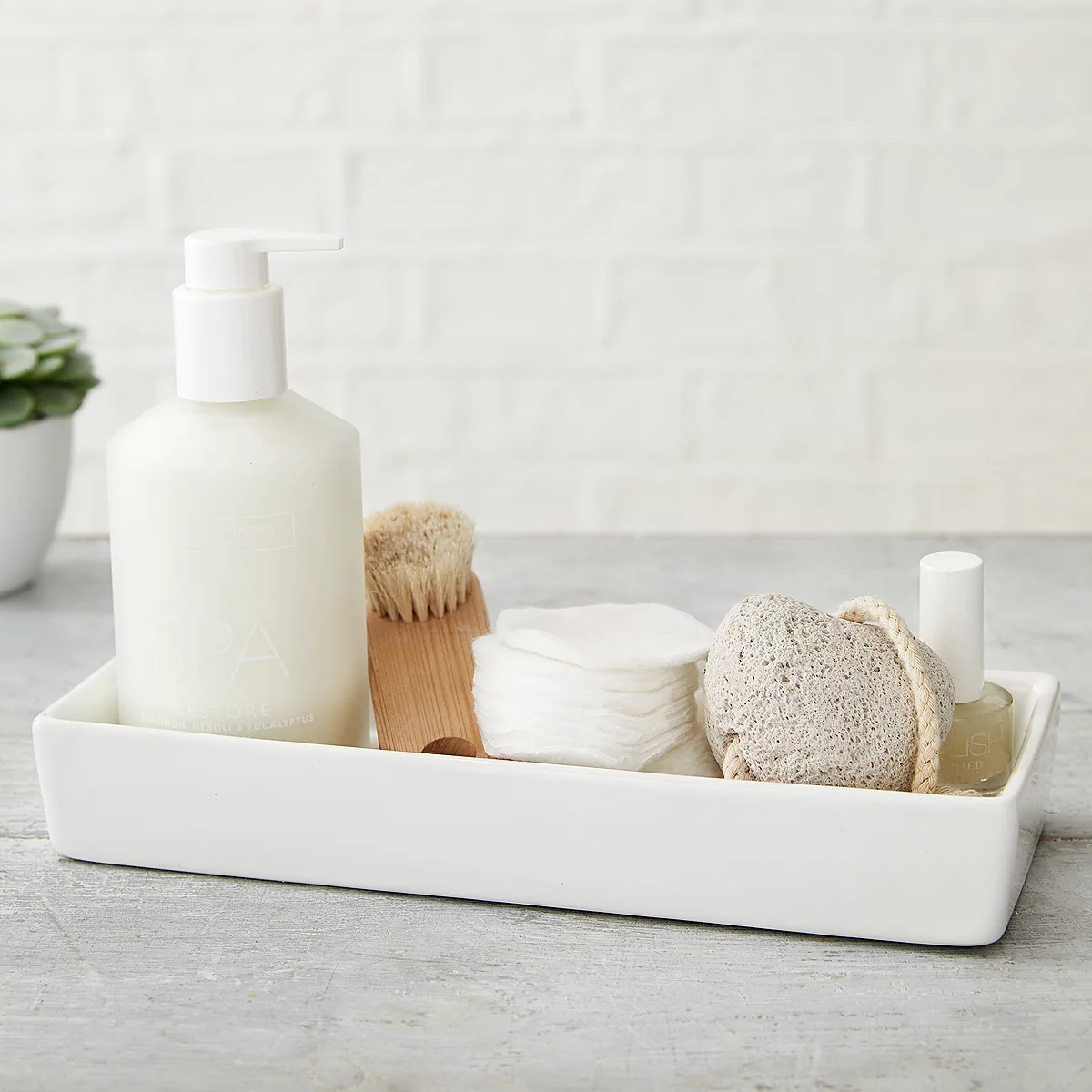 Newcombe Ceramic Rectangular Tray | The White Company (UK)