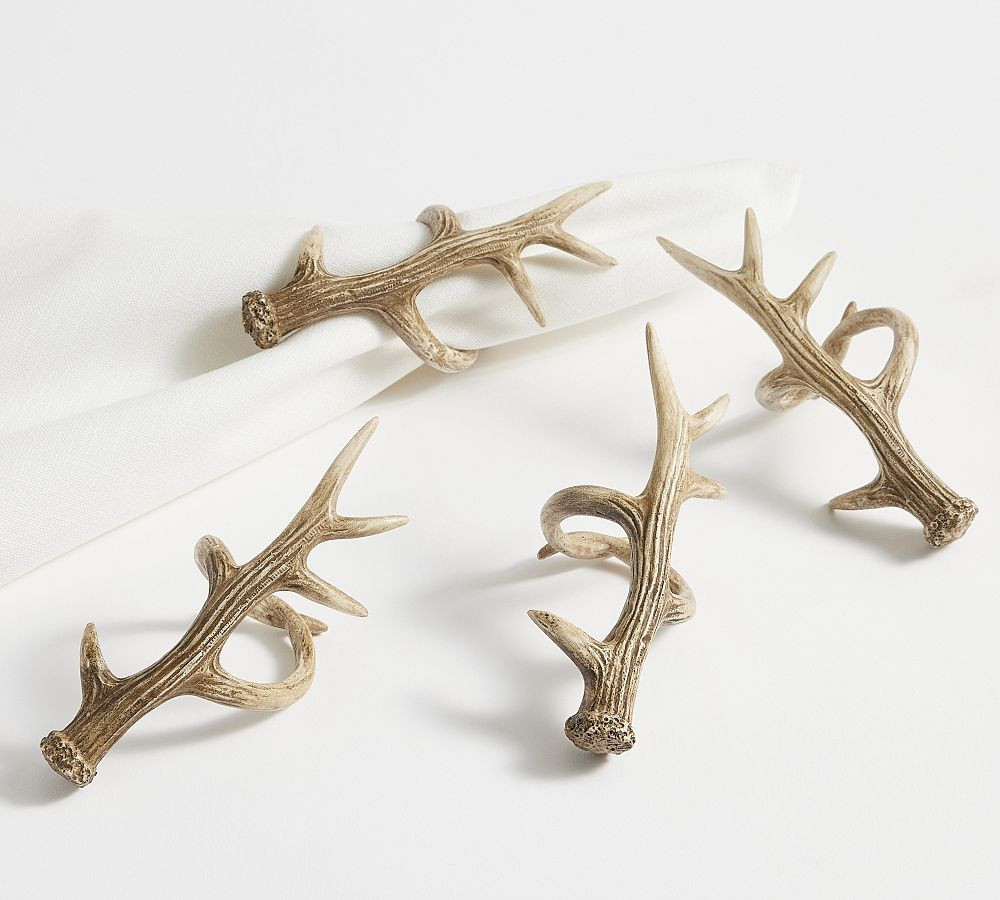 Antler Napkin Rings - Set of 4 | Pottery Barn (US)