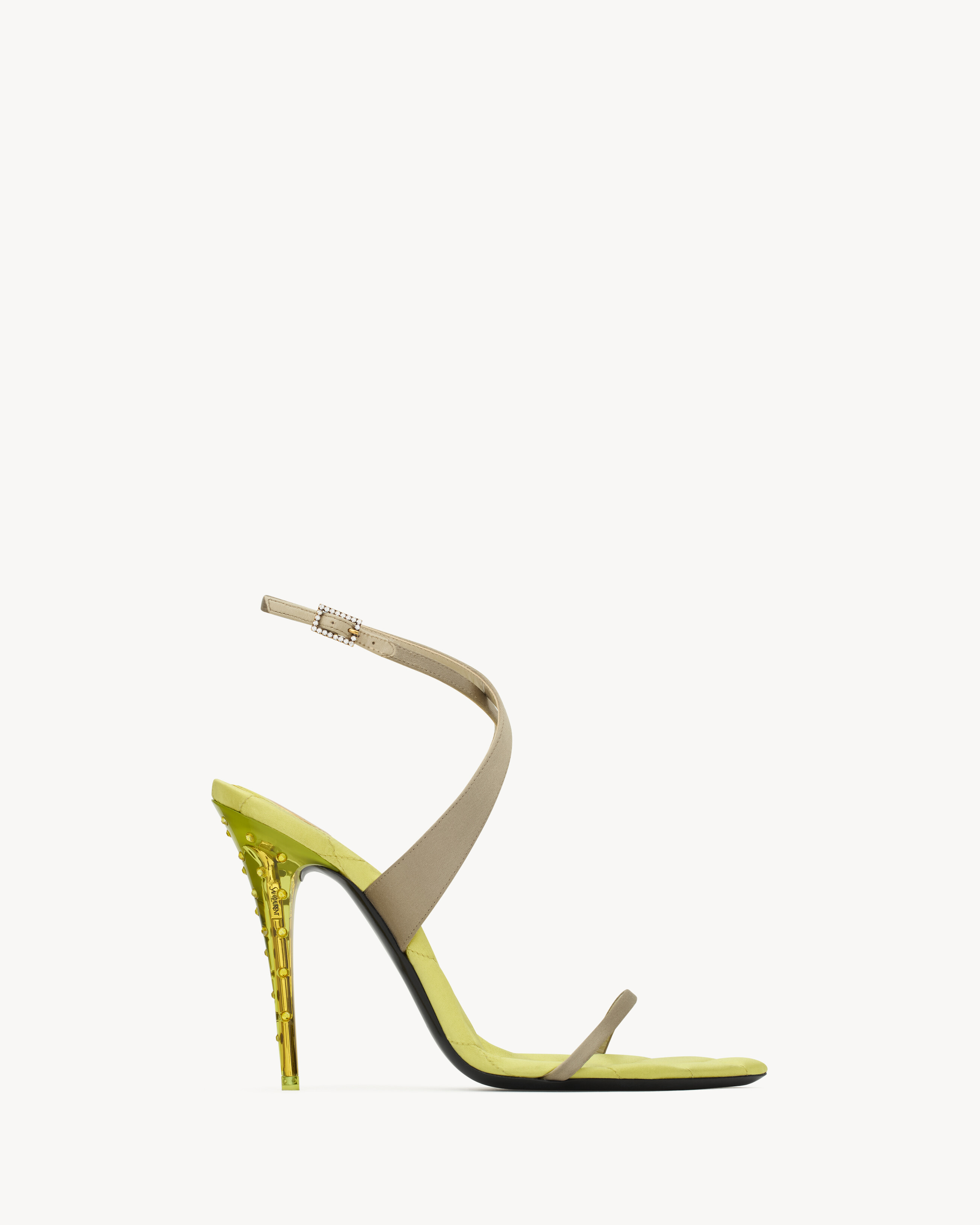 IVRESSE sandals in satin crepe and crystals | Saint Laurent Inc. (Global)