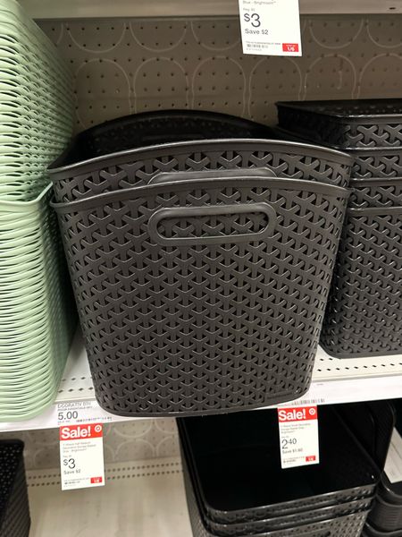 Favorite organizing large bins on sale at Target for only $4!  I used the straight edged ones in our cube toy organizer and they are so sturdy! Held up with kids. 👌🏼

#LTKfindsunder50 #LTKhome #LTKsalealert