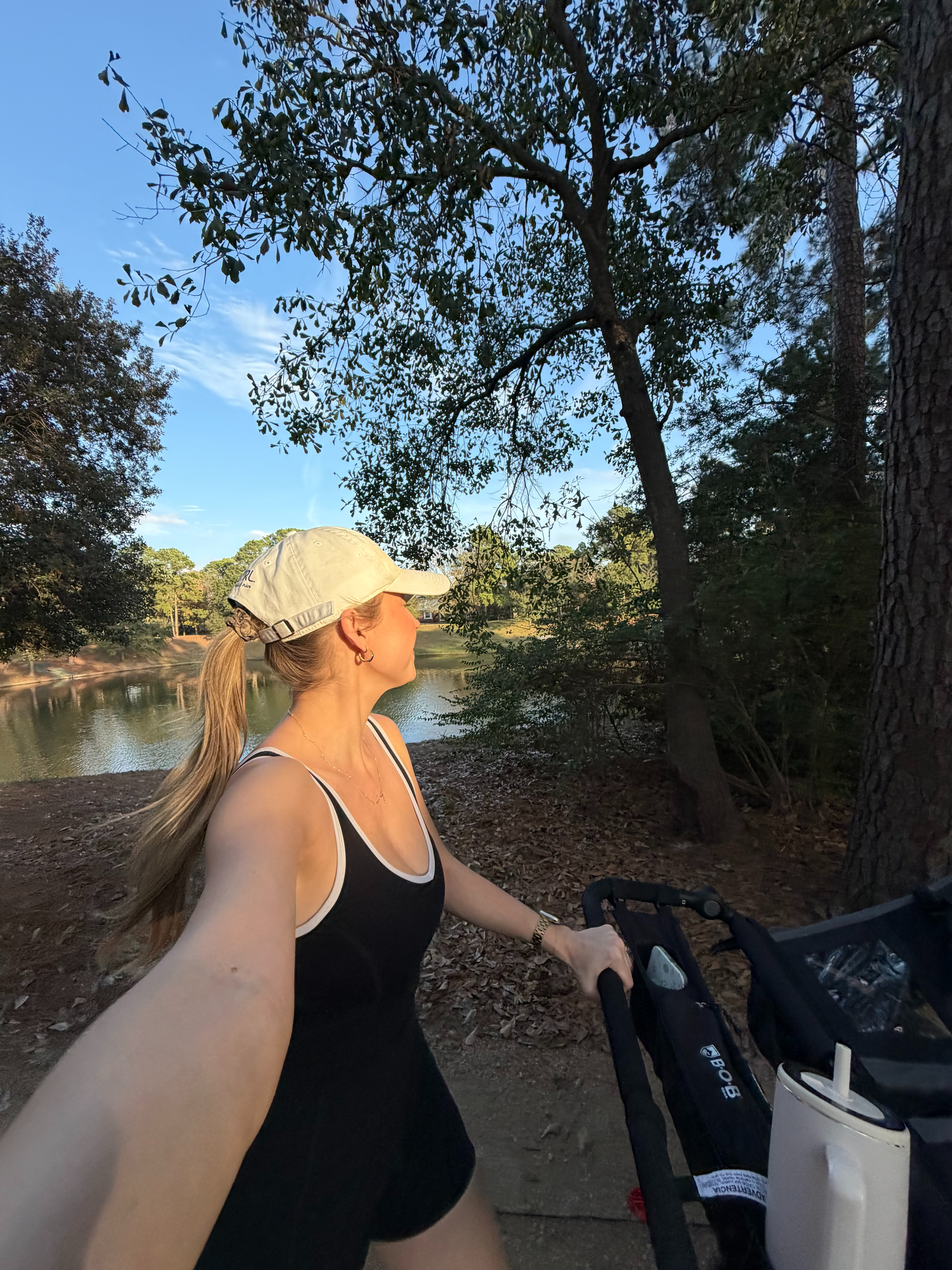 Mom walk outfit! Wearing M in sports bra tank and in shorts!  

 #LTKootd #LTKmomlife #LTKActive