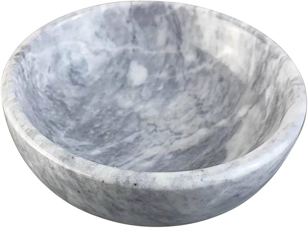Yepmlrt Natural Marble Decorative Bowls for Home Decor, 4.72 inch Decoration Bowl(Gray) | Amazon (US)