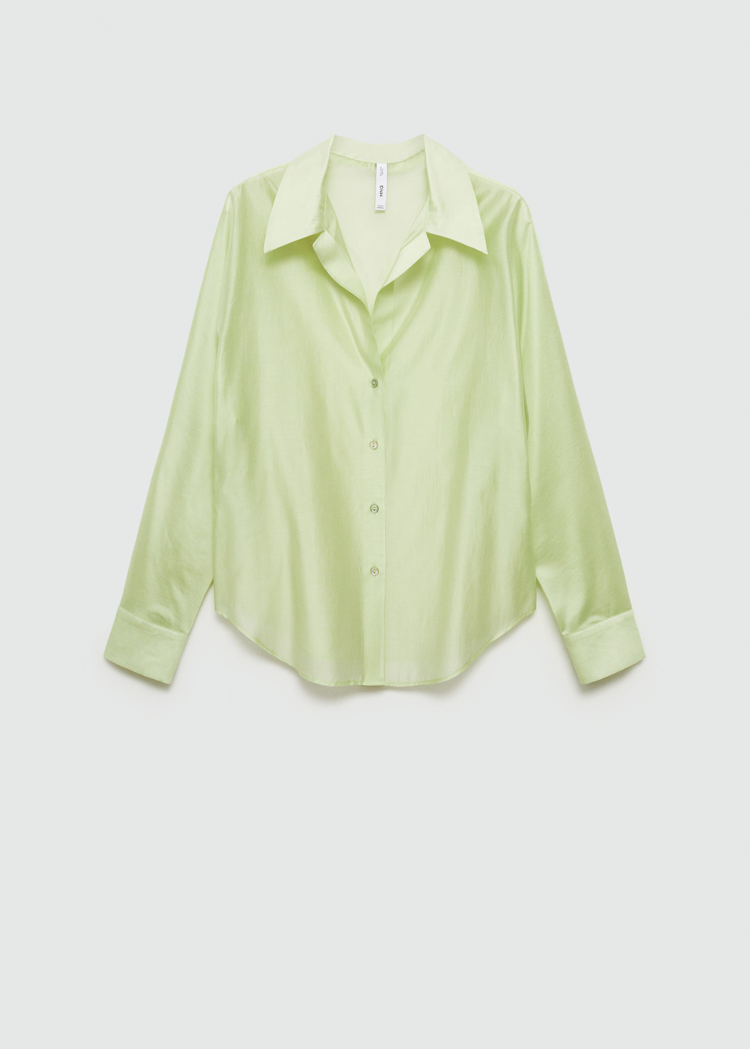 Satin lyocell shirt - Women | MANGO USA | Mango (US/MX/AU)