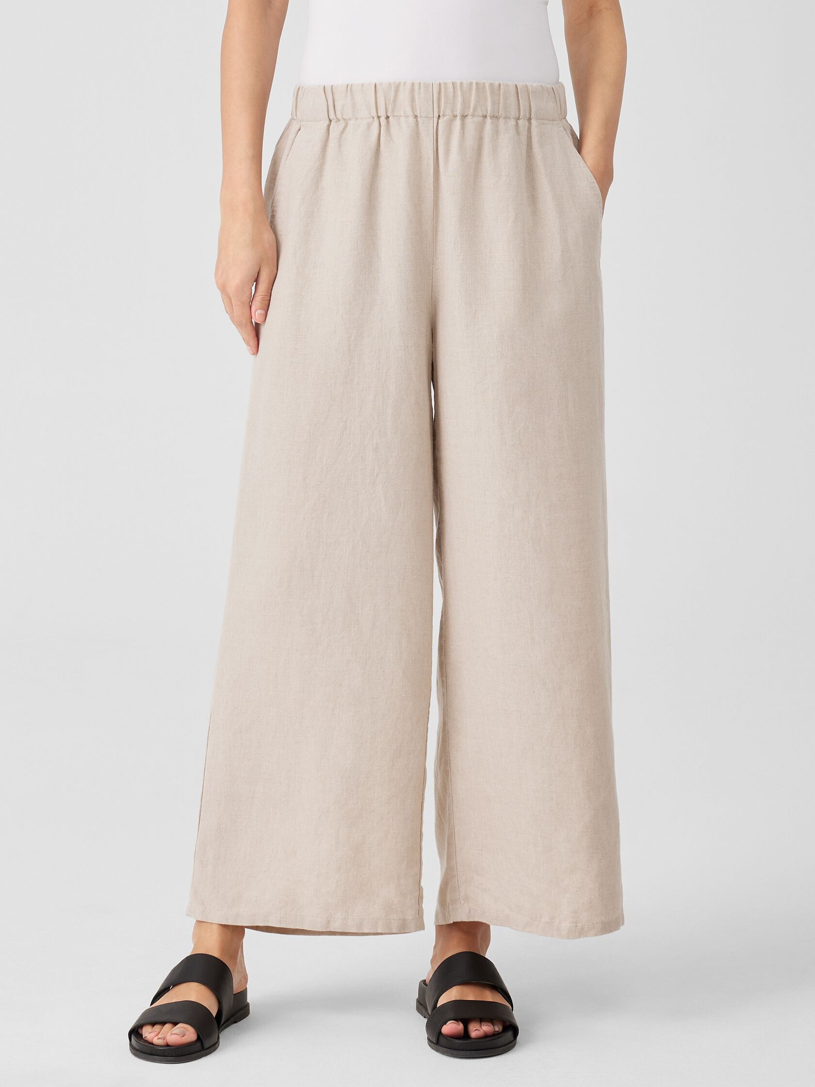Organic Linen Wide-Leg Pant | Eileen Fisher