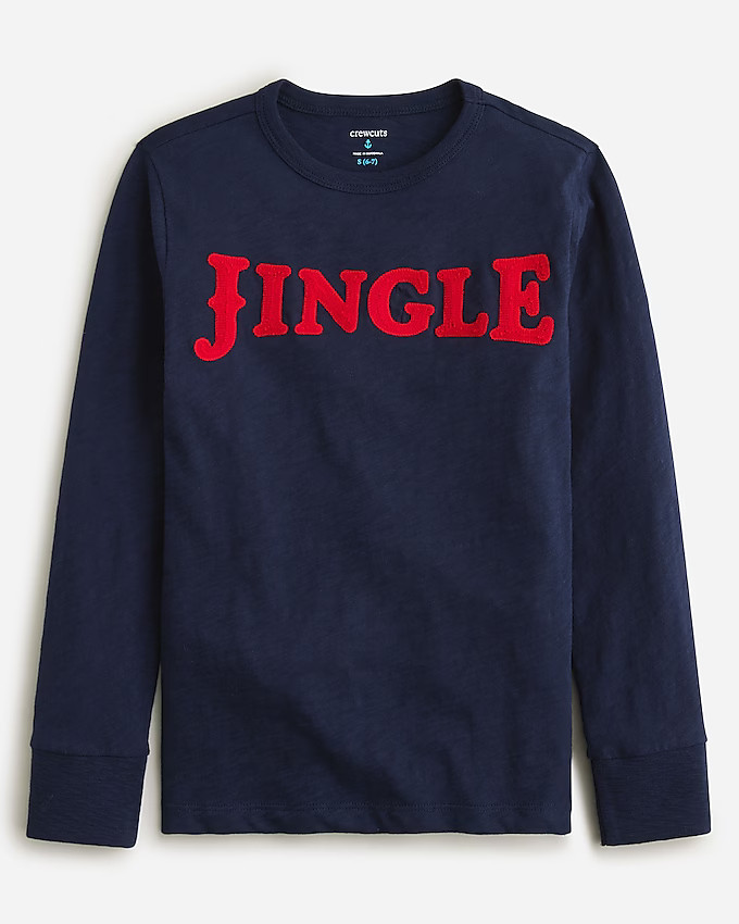 Kids' long-sleeve "jingle" graphic T-shirt | J. Crew US