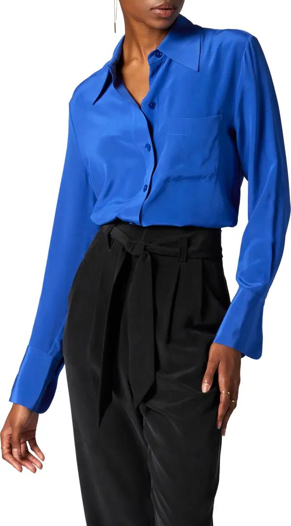 Quinne Silk Button-Up Shirt | Nordstrom