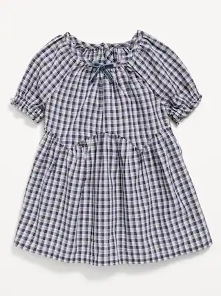 Short-Sleeve Plaid Swing Dress for Baby | Old Navy (US)