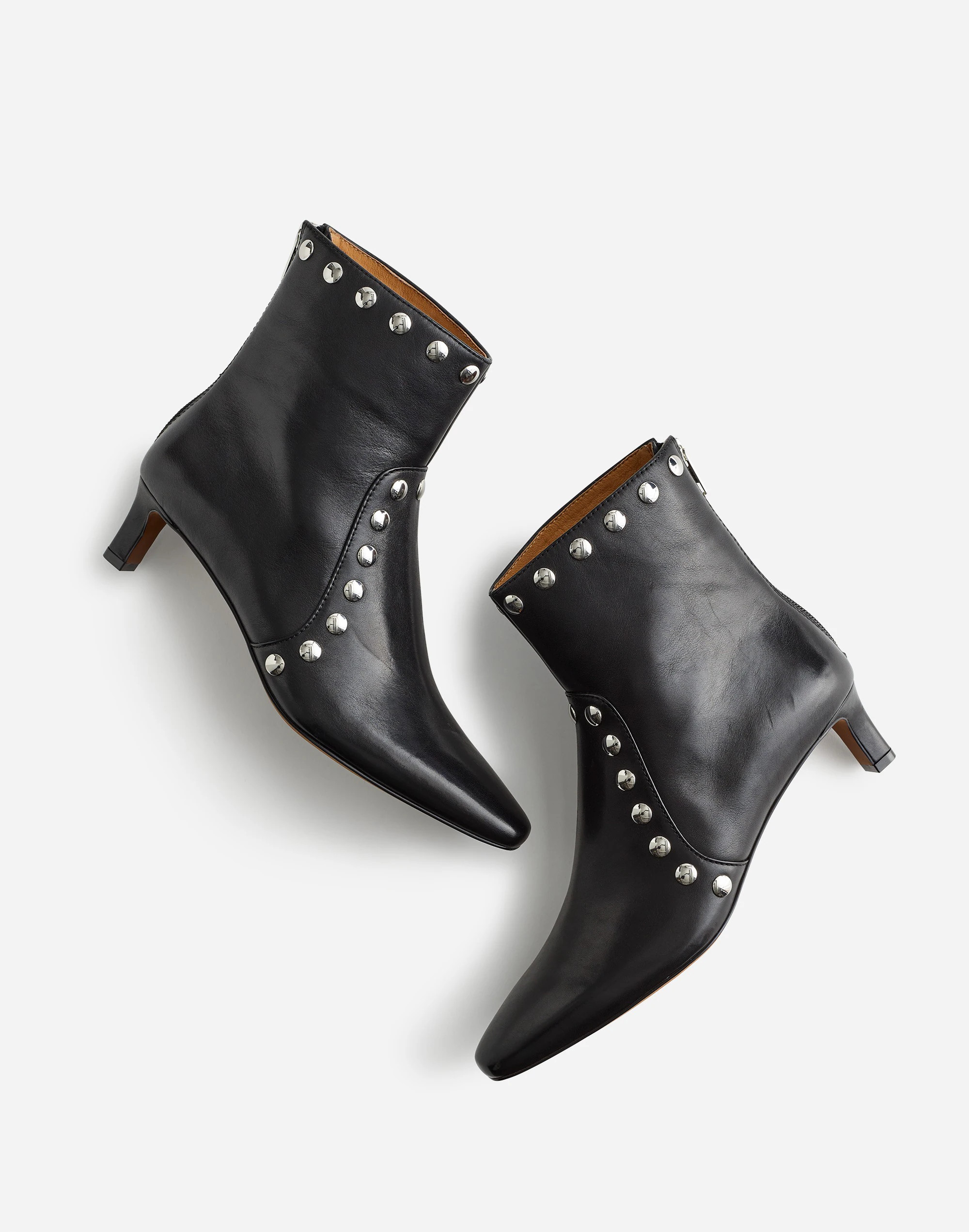 The Dimes Kitten-Heel Boot in Studded Leather | Madewell | Madewell