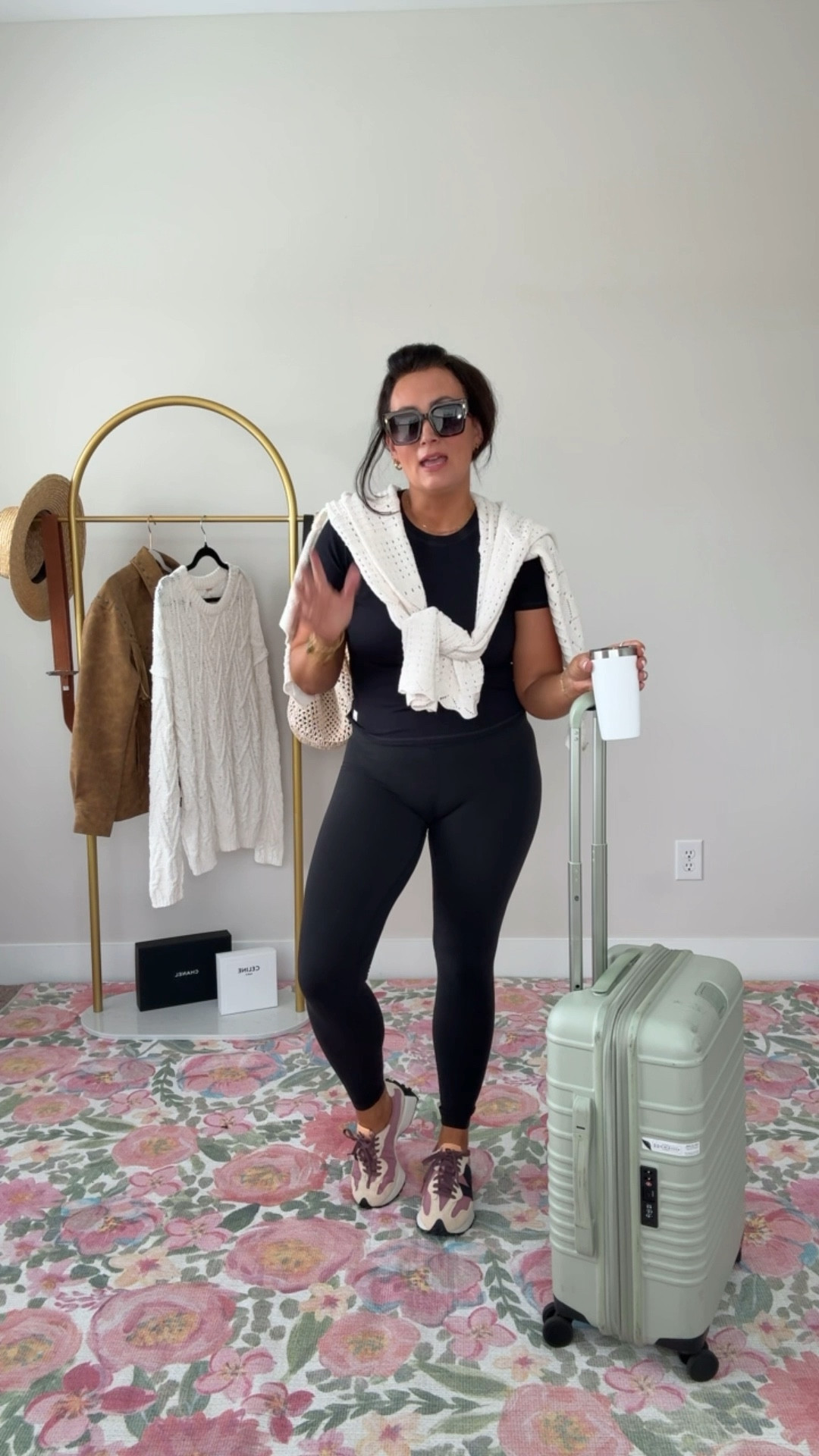 4 WAYS TARGET SWEATER 
• medium cardigan 
• medium tee
• size 6 leggings 
• sneakers true to size 

#LTKootd #LTKfitnessgoals #LTKmomlife