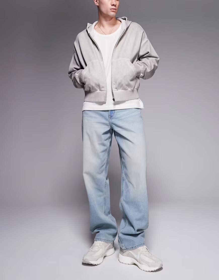ASOS DESIGN baggy jeans in light wash blue | ASOS (Global)