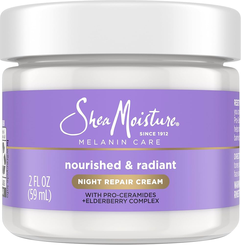 SheaMoisture Melanin Care Night Repair Cream Nourished & Radiant for Strengthening Skin's Moistur... | Amazon (US)