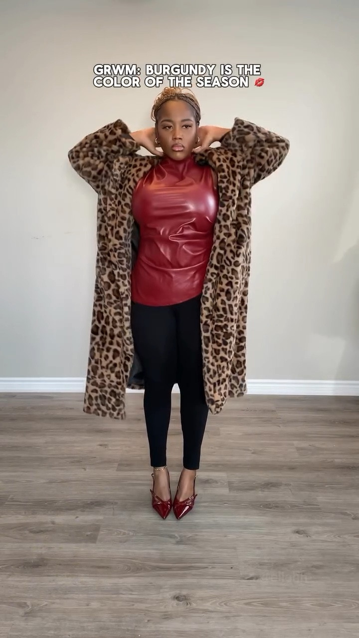 mood: 2025 lewks incoming with @shein_ca 🚨🤭 #stylebyemmanuela 

top & shoes: @shein_ca (all linked on my LTK shop babes. including the leopard print jacket which I’ve styled before in another video! 💋)

top: 40125108 🔍
shoes:  32958708 🔍 (very comfortable!)

use my code: ellahh24Q4 to get my exact SHEIN look in 2025 😍
.
.
.
#SHEINforAll #saveinstyle #SHEINca #torontoblogger #torontofashionblogger #blackcontentcreators #y2kfashion #fallfaahion #blackgirlmagic #torontocontentcreator #burgundyshoes #burgundyred #fallfashion