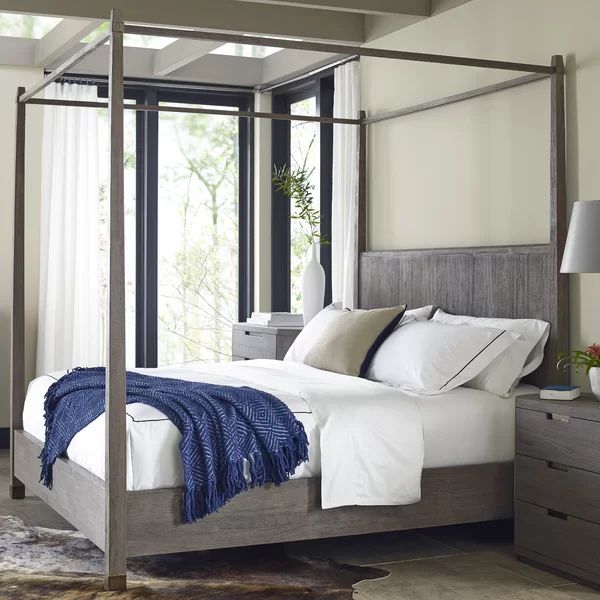 Palmer Solid Wood Low Profile Canopy Bed | Wayfair North America