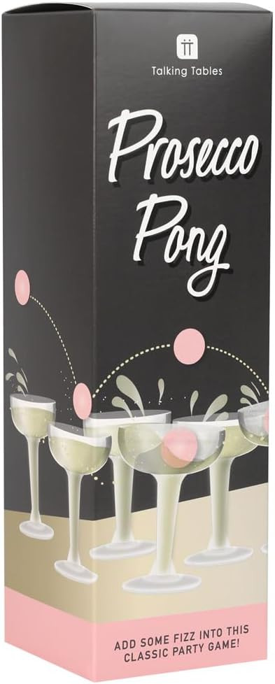 Talking Tables Prosecco Pong Drinking Party Game Includes Balls | Games for Bachelorette Party, G... | Amazon (US)
