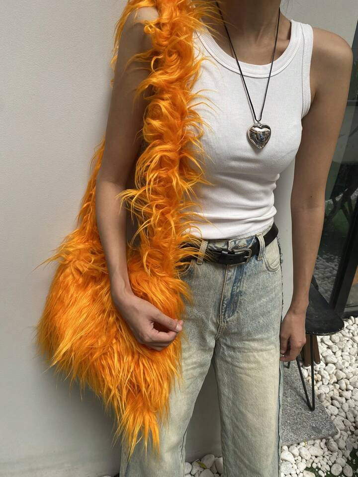 1pc Women’s Y2k Style Tote Bag With High-capacity, Thickened Lamb Wool, Retro And Fashionable. ... | SHEIN