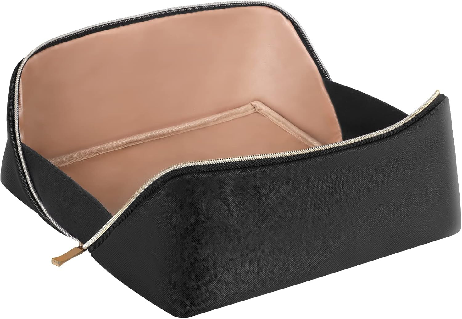 Portable Makeup Bag Opens Flat for Easy Access,Waterproof Large Cosmetic Bag Toiletry Bag,Travel ... | Amazon (US)