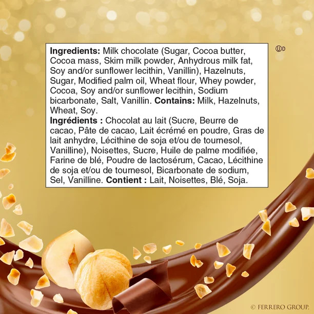 FERRERO ROCHER Fine Hazelnut Milk Chocolate Heart Gift Box, 8 Individually Wrapped Chocolates, Va... | Walmart (CA)