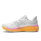 New Balance Women's Fresh Foam X 860 V12 Running Shoe, White/Vibrant Orange/Vibrant Pink, 6 Wide | Amazon (US)