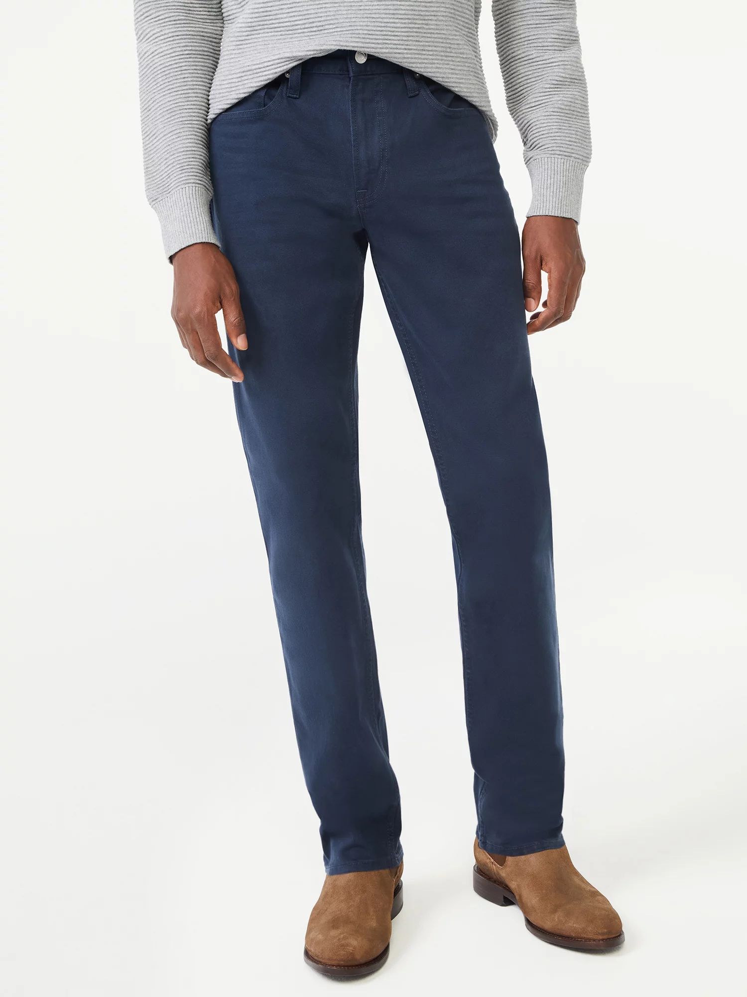 Free Assembly Men's Mid Rise Garment Dyed Slim Jeans | Walmart (US)