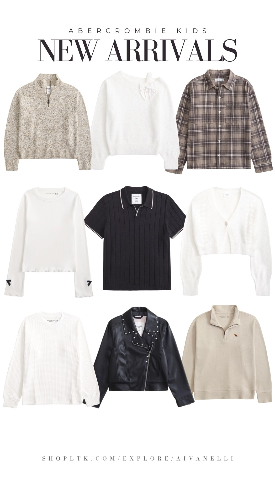 Abercrombie Kids New Arrivals

Kids winter fashion
Cozy cold-weather outfits
Puffer jackets for kids
Warm layering essentials
Knitted hats + mittens
Soft fleece sets
Snow day gear
Thermal base layers
Kids winter boots
Holiday outfit ideas
Cold-season accessories

#LTKCyberWeek #LTKHoliday #LTKKids