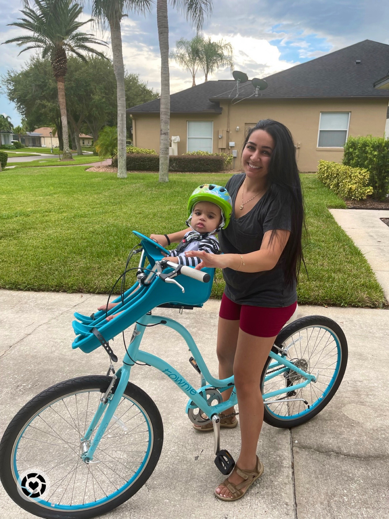 47% off right now🚨Front mounted child bike seat, my little one is 10 months old and it works great for us! Supports young children up to 38 pounds 🚲 

#LTKbaby #LTKSale #LTKkids