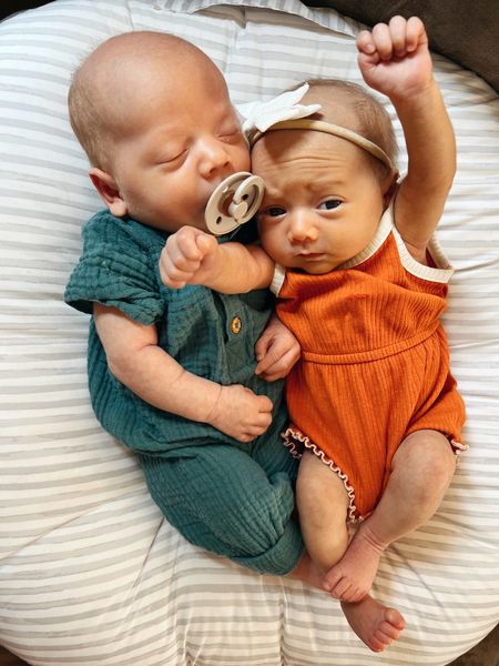 Twin outfits of the day!
Both wearing newborn size currently! 

#LTKstyletip #LTKunder50 #LTKbaby