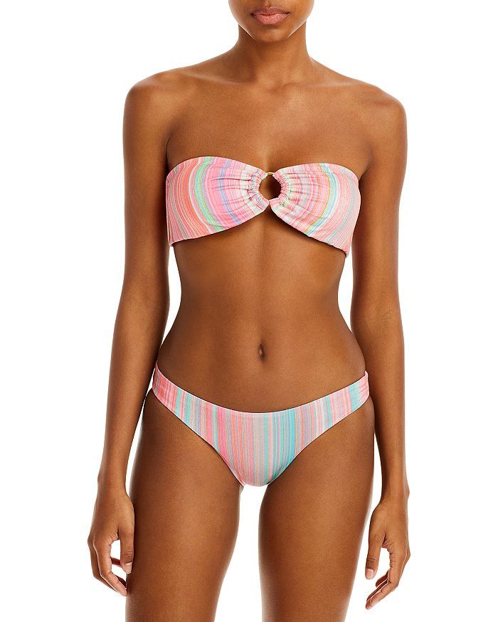 PQ Swim Printed Ring Bandeau Bikini Top & Printed Ruched Bikini Bottom Back to Results -  Women -... | Bloomingdale's (US)
