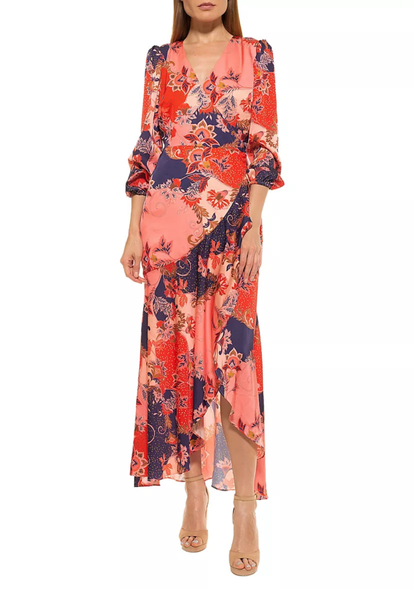 Tala Wrap Maxi Dress | Belk