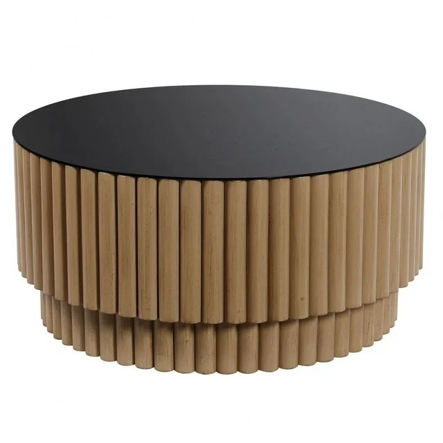 Stylecraft Home Collection - Fluted Barrel - Coffee Table In Rustic Style-17 | Walmart (US)