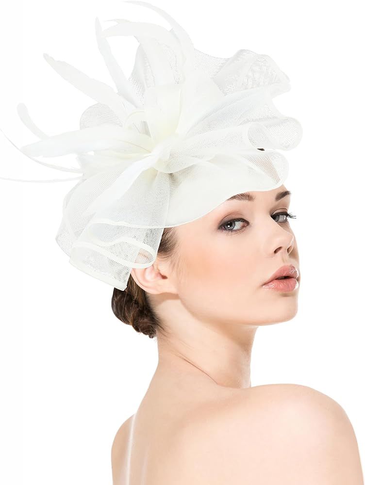 dressfan Womens Fascinator Hat Headpiece Vintage 20s 50s Accessories Headband for Kentucky Derby/... | Amazon (US)