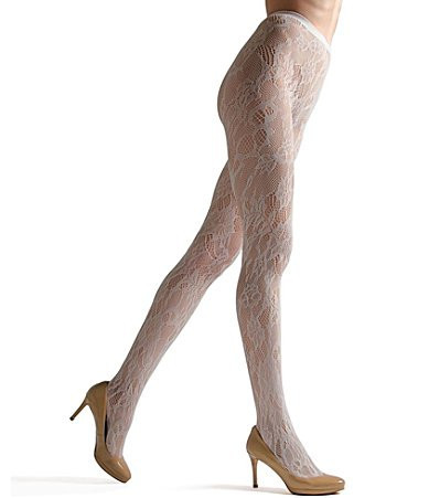Natori Lace Cut-Out Net Tights - L | Dillard's