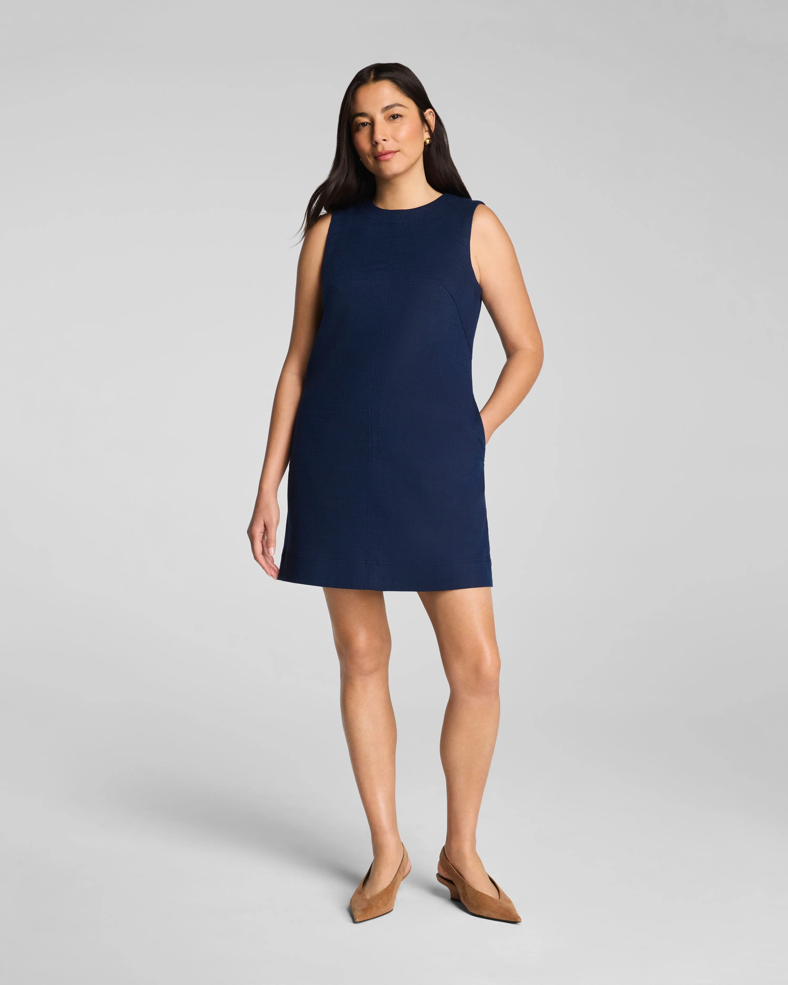 SPANX\u00ae EasyBreezy Cotton Linen Mini Dress | Lightweight Summer Dress | Spanx