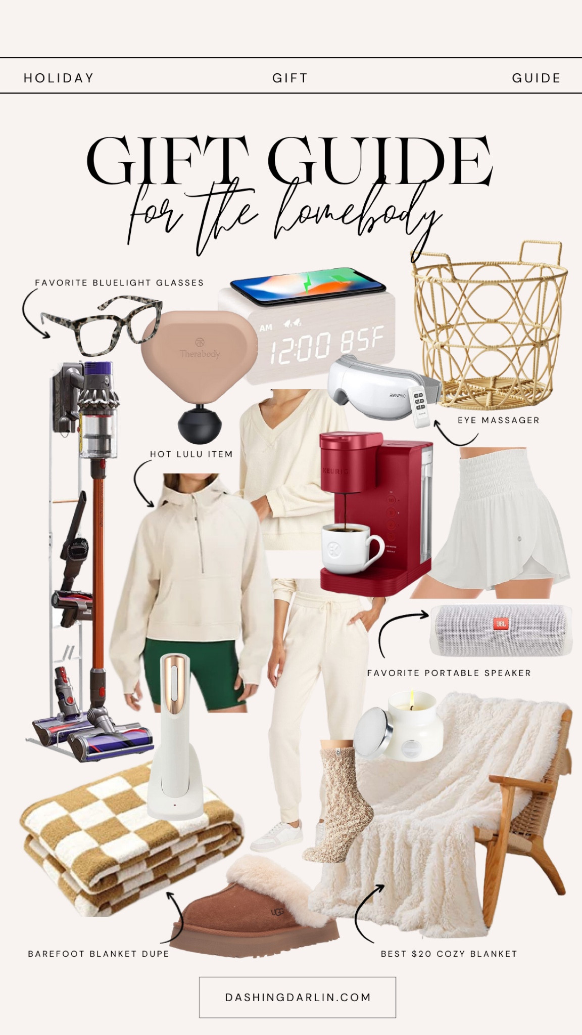 Gift guide for the homebody ~ included my favorite blanket {just like the barefoot dreams blanket without that price}, gadgets, blue light glasses, and more!! 

#christmasshopping #giftsforher #girlgiftguide #christmasgiftideas #giftideas #amazonfinds #lululemon #targetfinds #amazongadgets 

#LTKHoliday #LTKSeasonal #LTKhome