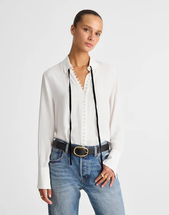 Necktie Button-Up Top | Madewell