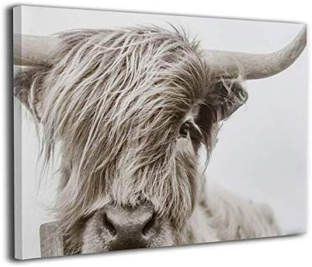 Hd8yehao Highland Cow Canvas Wall Art Prints Photo Contemporary Paintings Home Decoration Giclee ... | Amazon (US)