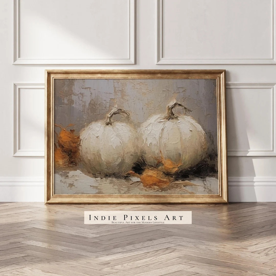 Rustic Fall Decor Printable Wall Art Pumpkin Still Life - Etsy | Etsy (US)