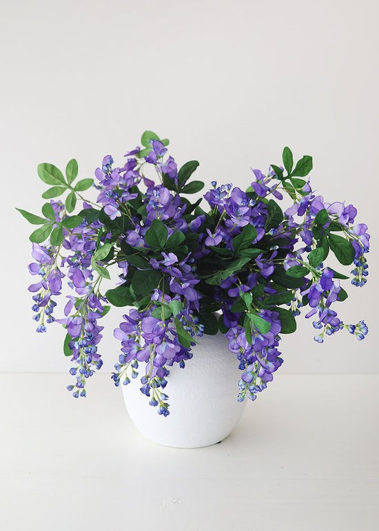 Violet Blue Silk Hanging Wisteria Bush - 31 | Afloral (US)
