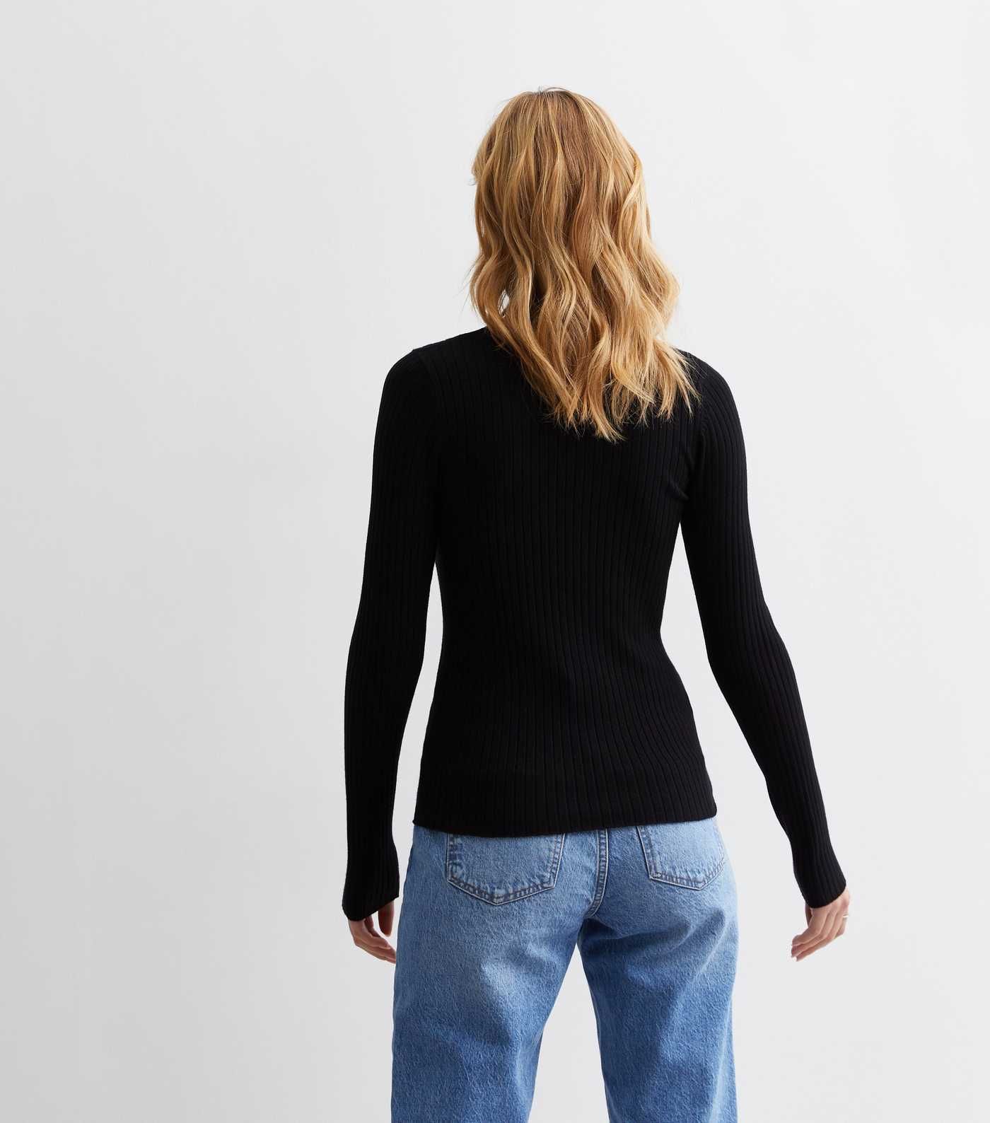 Black Ribbed Knit Long Sleeve Top
						
						Add to Saved Items
						Remove from Saved Items | New Look (UK)