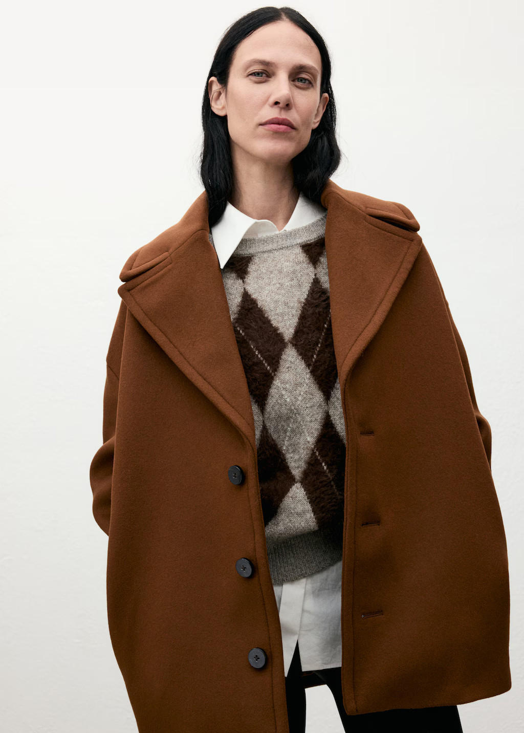 Lapel Manteco wool coat | Mango (US/MX/AU)