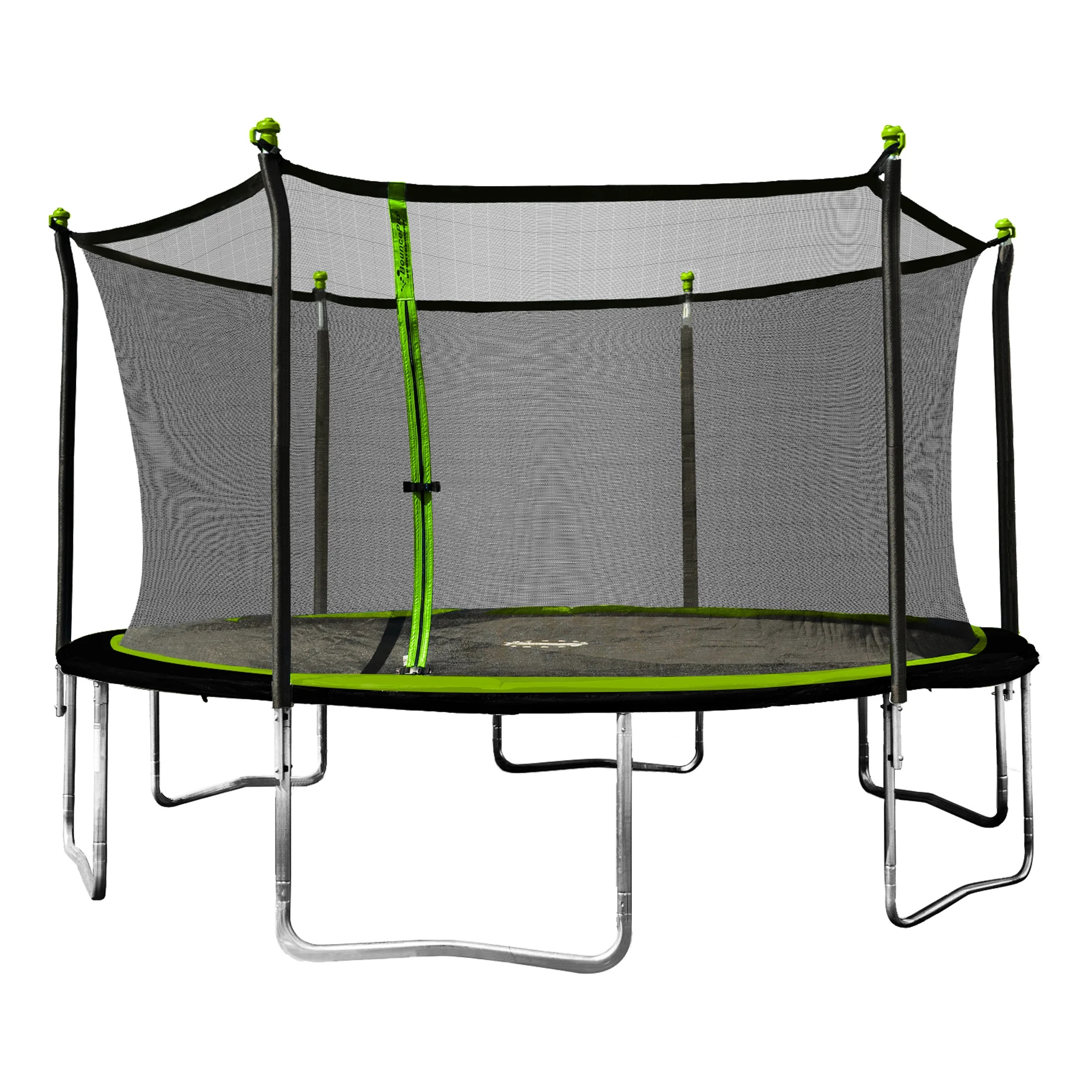 Sportspower Bounce Pro 14' Round Trampoline with Safety Enclosure in Green and Black | Walmart (US)