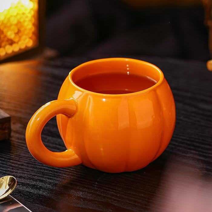 17oz Premium Pumpkin Mug Large Ceramic Cup with Handle fall coffee mug Halloween-Themed Cup for C... | Amazon (US)