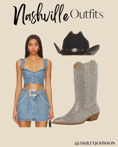 Nashville outfits - Country concert outfit ideas 🤠

Festival outfit, summer concert outfit, country girl outfit, rhinestone cowgirl boots, rhinestone crop top.
#countryconcertoutfit #cowgirlboots #denimskirt #cowgirlhat #concertoutfit

#LTKparties #LTKshoecrush #LTKFestival